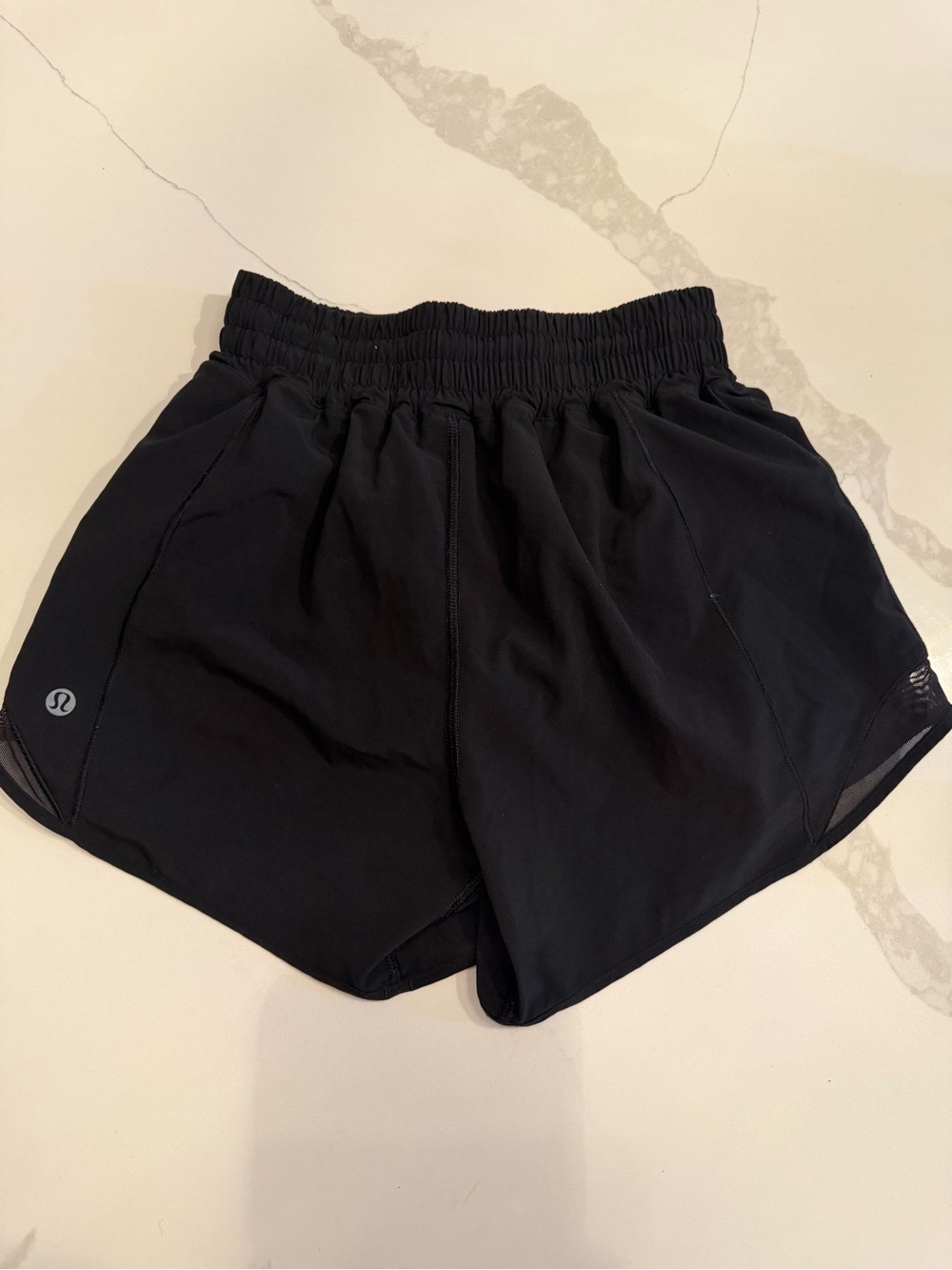 black lululemon athletica Hotty Hot athletic shorts